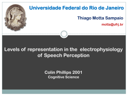 SAMPAIO, T.O.M. Níveis de representação na eletrofisiologia da