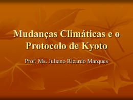 Aula 3 - Mudanças climáticas e o protocolo de Kyoto