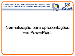 Normas para uso do PowerPoint