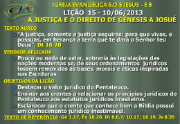 A justiça e o direito de Gênesis as Josué