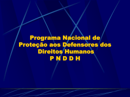 Programa Nacional de Proteção aos Defensores dos