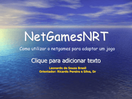 NetGamesNRT-Utilização