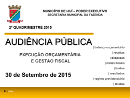 Audiência Publica 2º Quadrimestre 2015