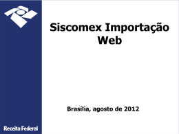 siscomex importação web – fase i