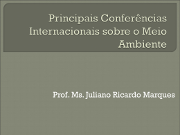 Principais Conferências Internacionais sobre o Meio