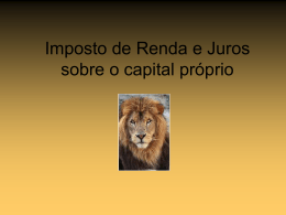 2-Imposto de Renda e Juros Sobre o Capital Próprio.