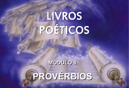 livros poéticos módulo 4 provérbios