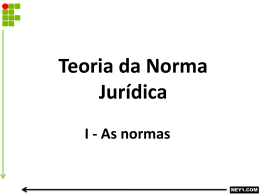 TEORIA DA NORMA JURÍDICA