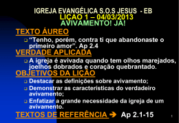 04/03/2013 avivamento já - Igreja Evangélica SOS Jesus