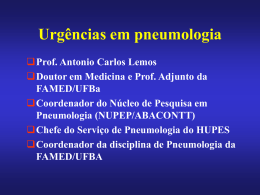 Urgências em Pneumologia (Prof. A C Lemos)