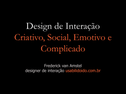 Design de Interação Criativo, Social, Emotivo e