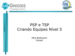 PSP e TSP - Personal and Team Software Process