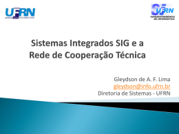 Sistemas integrados do SIG e a rede de cooperação - Unifal-MG
