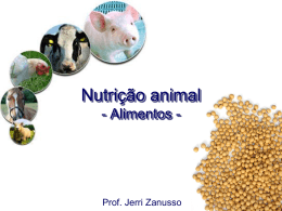 Nutrição animal Introdução, conceitos gerais