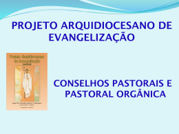 Conselhos pastorais e Pastoral Orgânica
