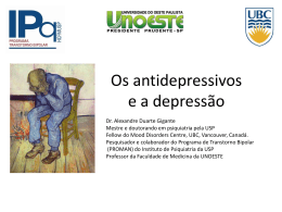 Os antidepressivos e a depressão