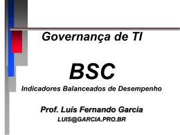 BSC - Prof. Dr. Luis Fernando Garcia