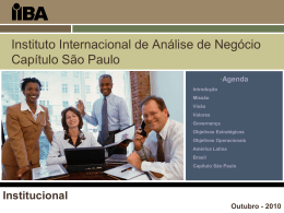 IIBA overview - IIBA Capítulo São Paulo