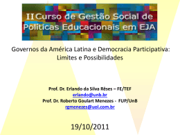 Governos da América Latina e Democracia participativa