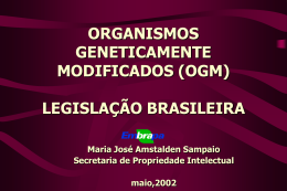 Legislação sobre OGM no Brasil e exigências específicas