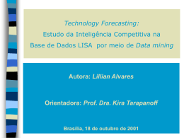 Data Mining na Base Lisa - Prof. Alberto J. Alvares