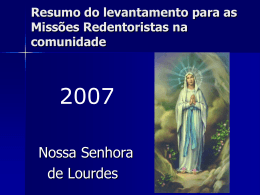 Nossa Senhora de Lurdes - Paróquia São Paulo Apóstolo