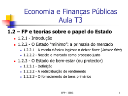 Economia e Finanças Públicas 2º Ec – Turmas T6 e T7