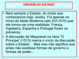 ORIGEM DO ESTADO - Capital Social Sul