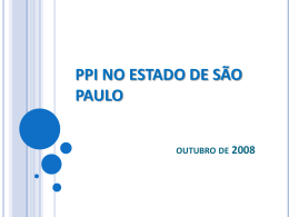 PPI NO ESTADO DE SÃO PAULO