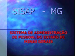 SISAP - MG Sistema de Administração de Pessoal do Estado