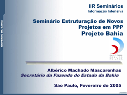 PPP Projeto Bahia - Sefaz-BA