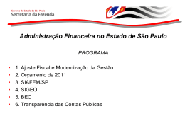 Governo do Estado de São Paulo Secretaria da Fazenda