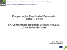 Cooperação Territorial Europeia 2007-2013