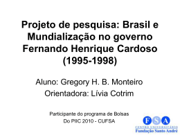 Brasil e Mundialização no governo Fernando Henrique Cardoso