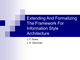 Extending And Formalizing The Framework For Inormation Style