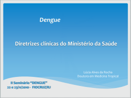 Dengue: diretrizes clínicas do Ministério da Saúde