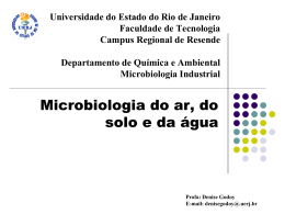 microbiologia do ar, água, solo