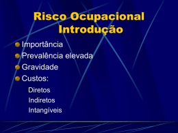 Risco Ocupacional - Secretaria de Estado da Saúde do Paraná