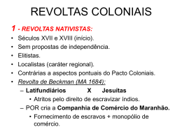 REVOLTAS COLONIAIS