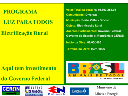 Slide sem título - Eletrobras Distribuição Rondônia
