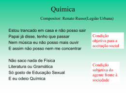 Química Compositor: Renato Russo(Legião Urbana)