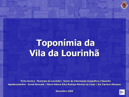 Toponímia - Câmara Municipal da Lourinhã
