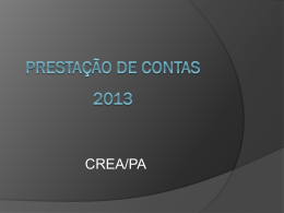 Prestação de Contas 2013 - CREA-PA
