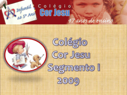 1º ao 5º ano - Colégio Cor Jesu
