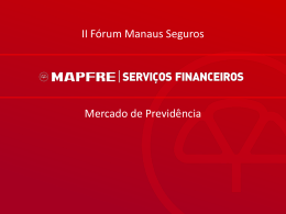 Mapfre Seguros - Mercado de Previdência