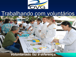 Trabalhando com voluntários