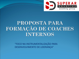 proposta para formação de coaches internos