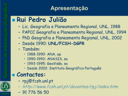 Informação Geográfica - Universidade Nova de Lisboa