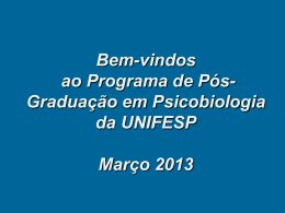 Programa de Pós-Graduação em Psicobiologia da UNIFESP
