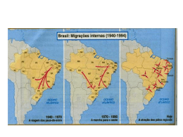 migrações no brasil - Colégio Dom Aguirre